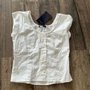 Brandy Melville white sleeveless blouse Nwt fits size S/M